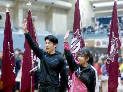 宣誓代表選手： 中嶋 啓伍さん、吉沢 海来さん